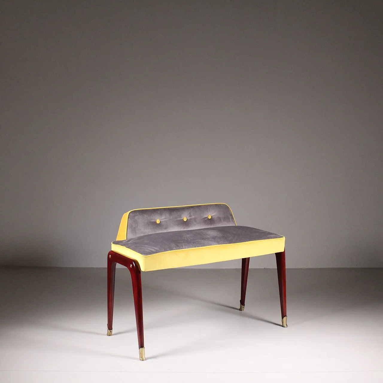 Two-Tone Padded Bench, 1950 3