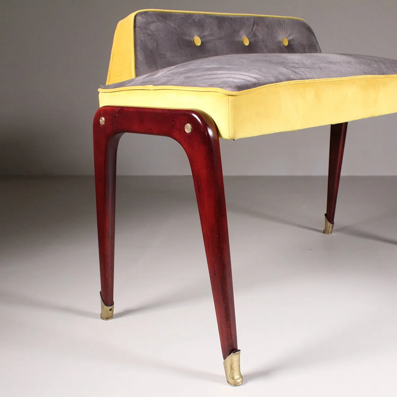 Two-Tone Padded Bench, 1950 5