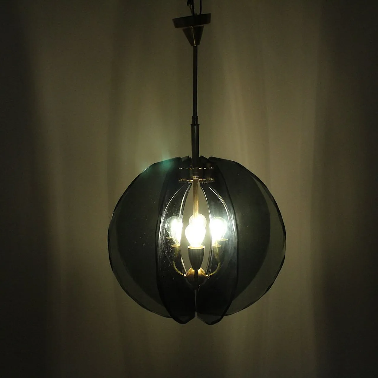 Mid-Century Glass Chandelier by Gino Paroldo, 1960s 3