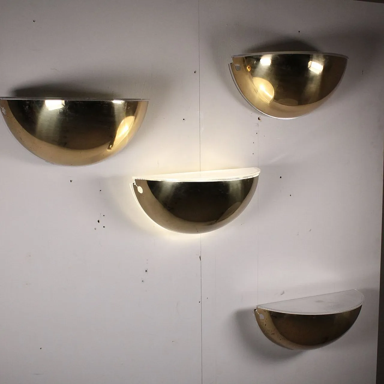 4 appliques Quarto in ottone di Tobia & Afra Scarpa per Flos, anni '70 3