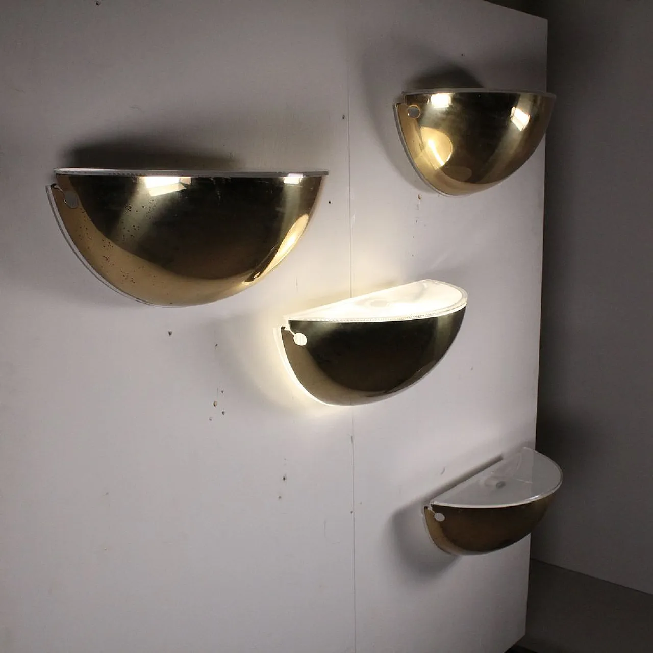 4 appliques Quarto in ottone di Tobia & Afra Scarpa per Flos, anni '70 6