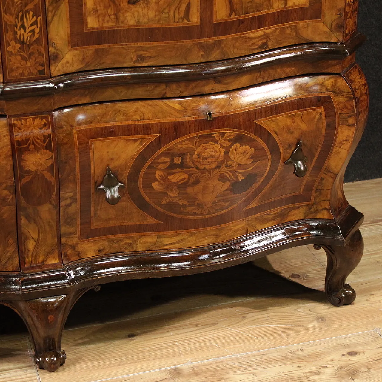 Lombard wardrobe inlaid Louis XV style, 50s 5