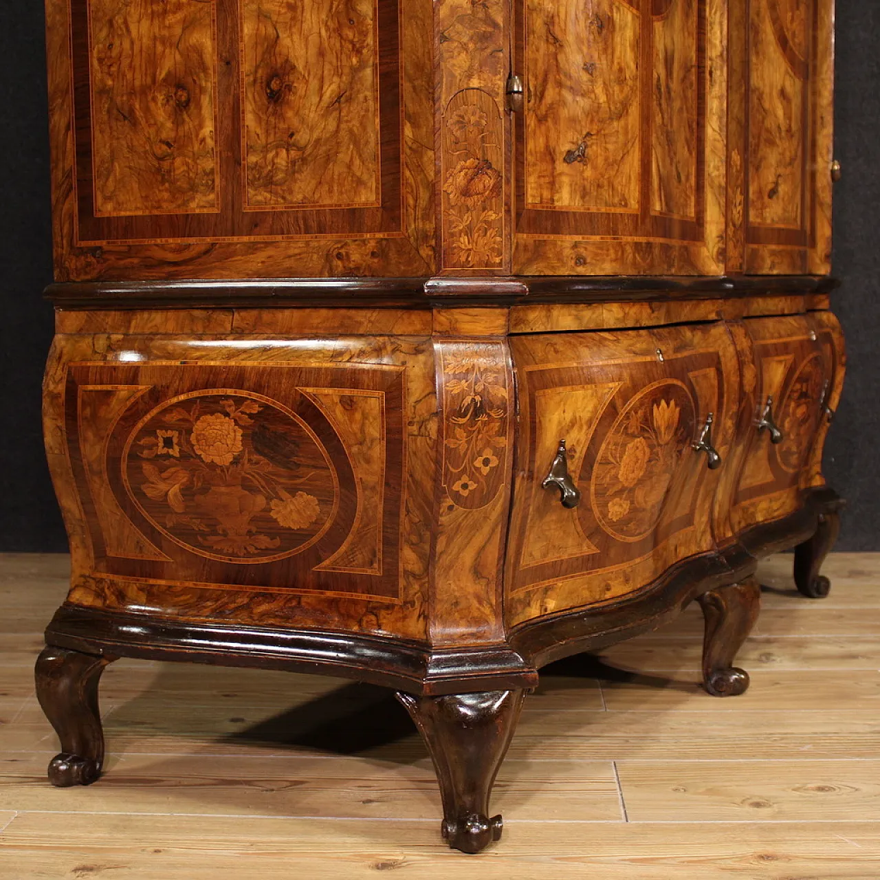Lombard wardrobe inlaid Louis XV style, 50s 7