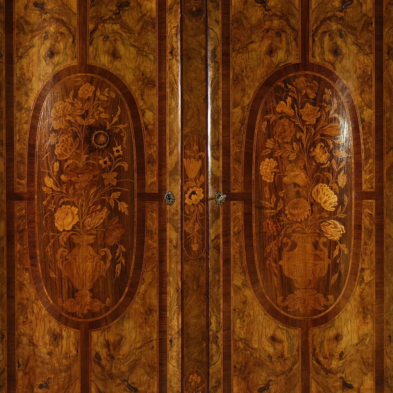 Lombard wardrobe inlaid Louis XV style, 50s 8