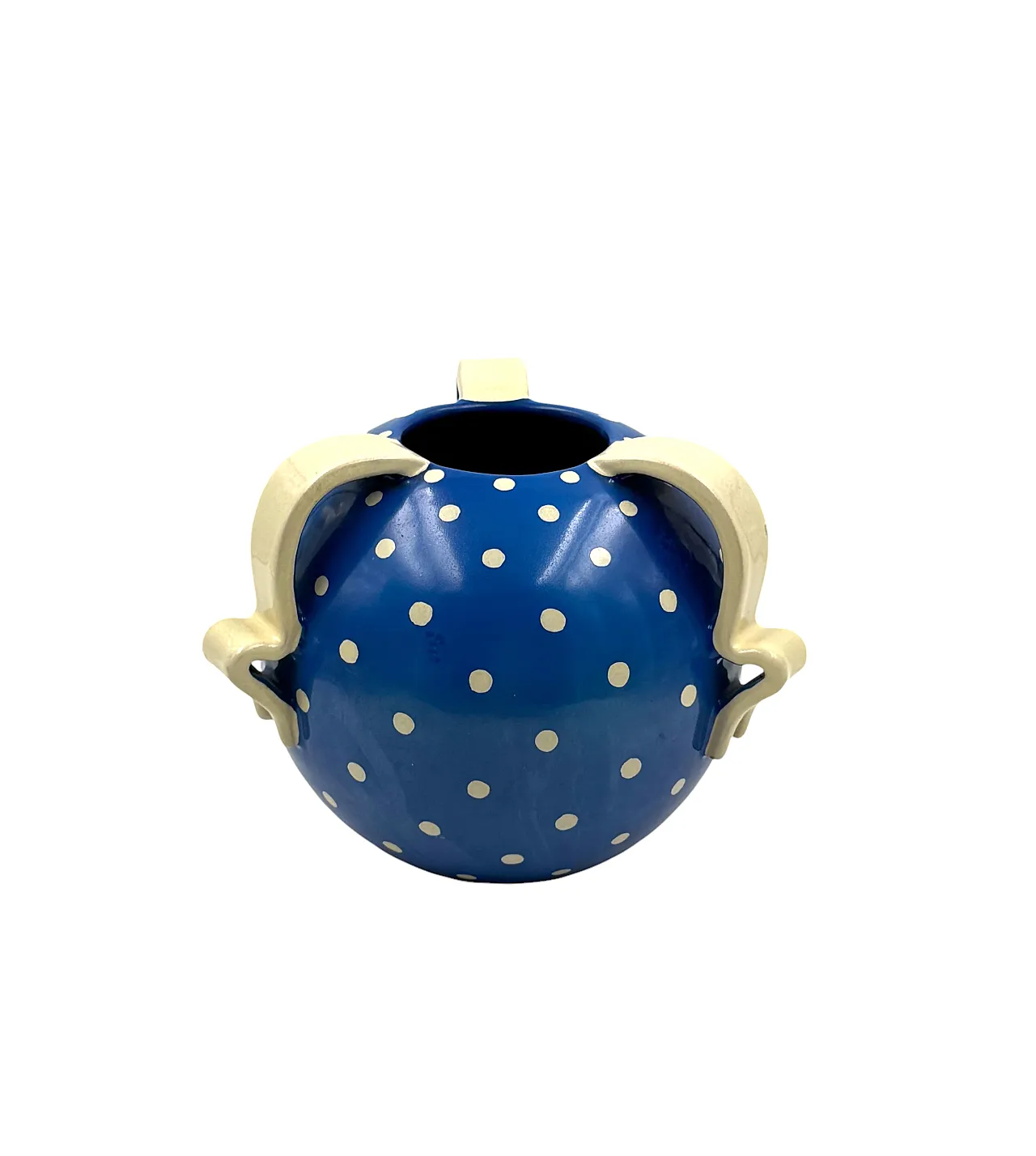 Art Deco blue ceramic vase by Rometti for Umbertide, 1930s 8