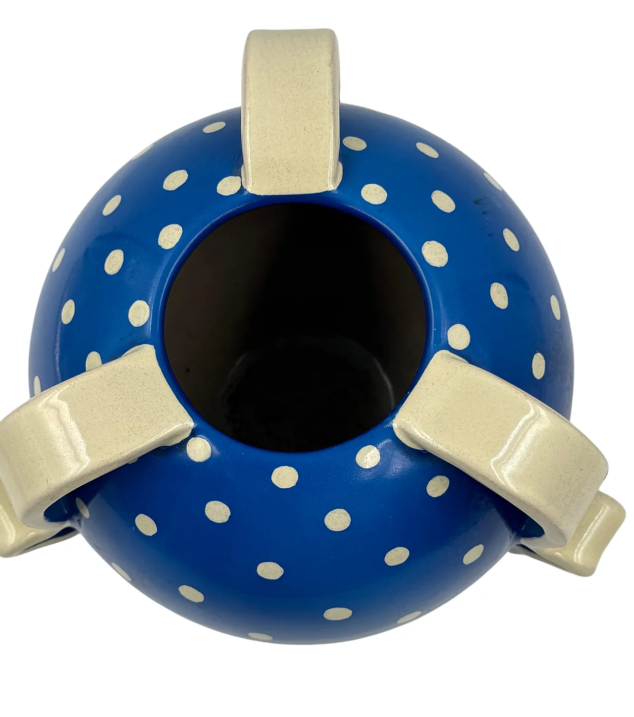 Art Deco blue ceramic vase by Rometti for Umbertide, 1930s 9