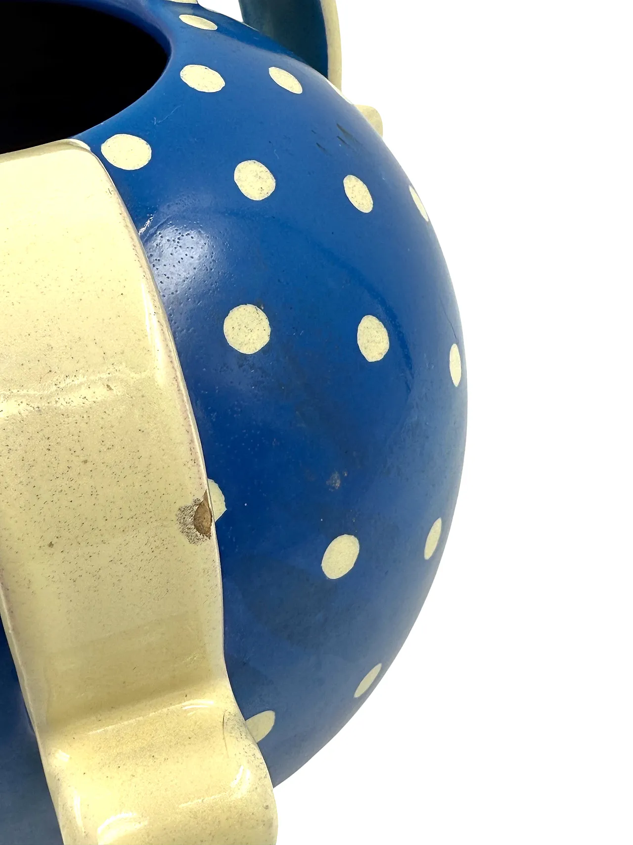 Art Deco blue ceramic vase by Rometti for Umbertide, 1930s 10