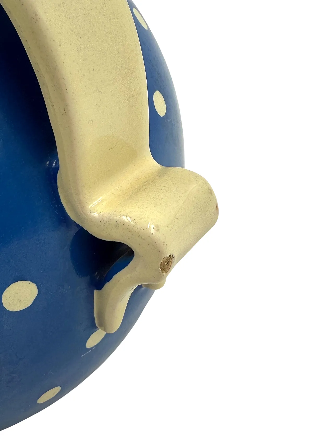 Art Deco blue ceramic vase by Rometti for Umbertide, 1930s 11