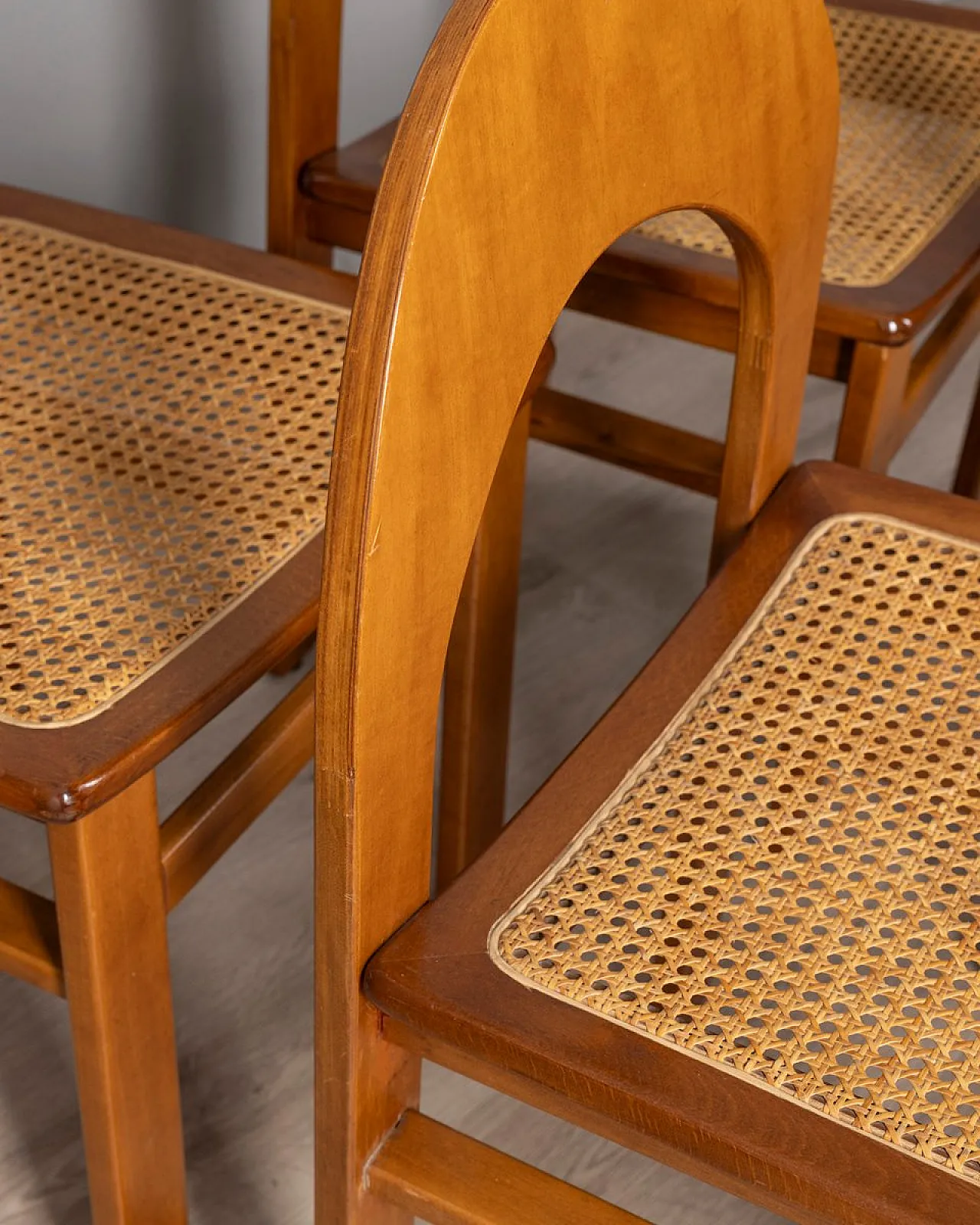 4 Chairs Arcadia by A. Caraceni for Tagliabue, 1970s 7