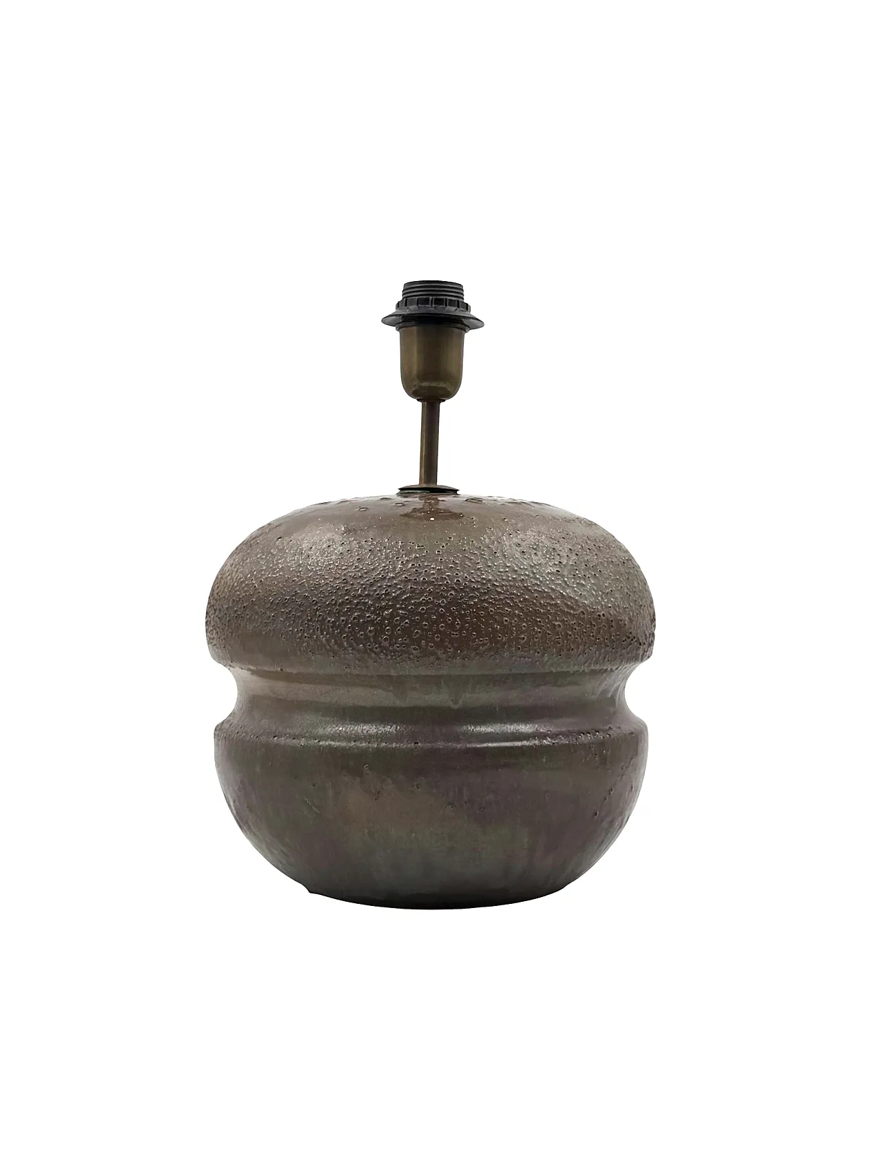 Mid-Century Modern Brown Ceramic Lamp Base, France 1960s 5