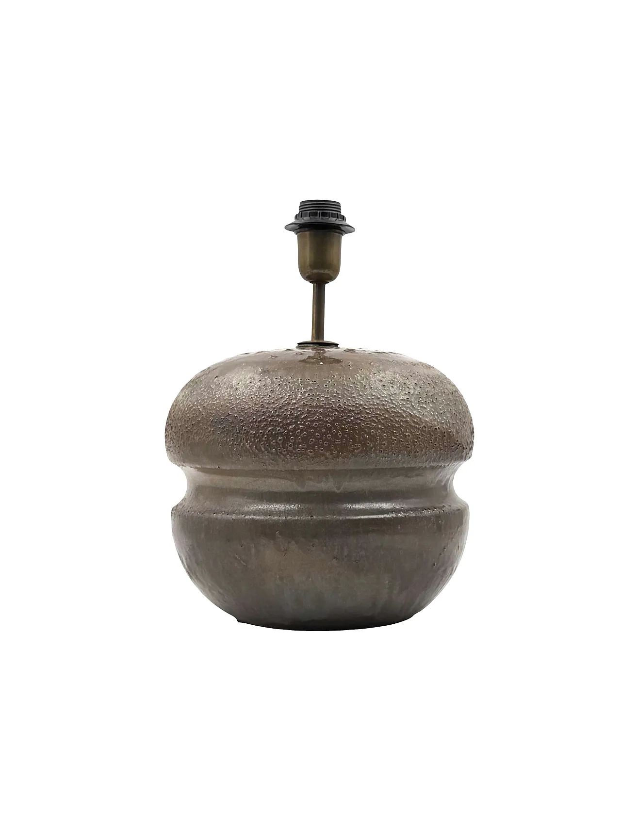 Mid-Century Modern Brown Ceramic Lamp Base, France 1960s 8