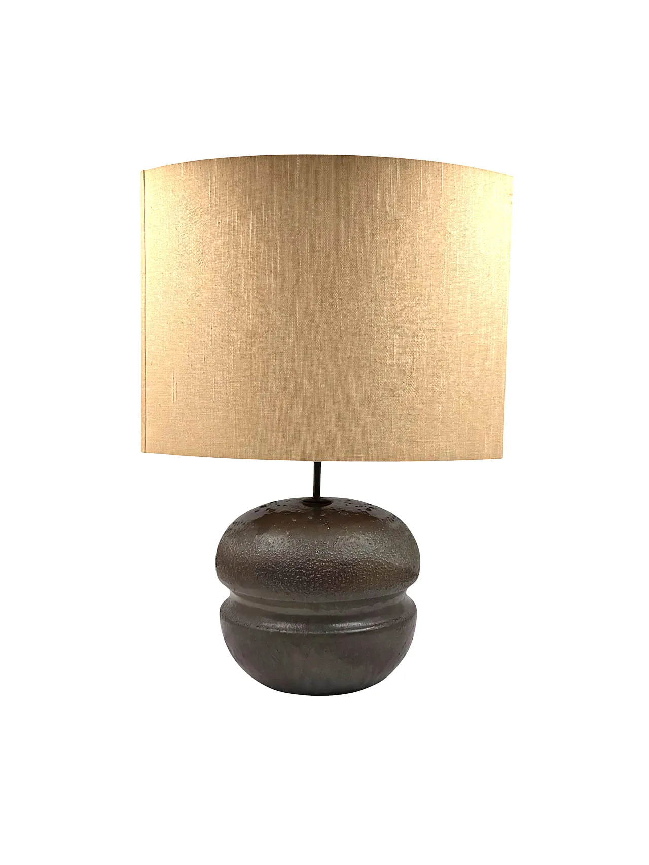 Mid-Century Modern Brown Ceramic Lamp Base, France 1960s 16