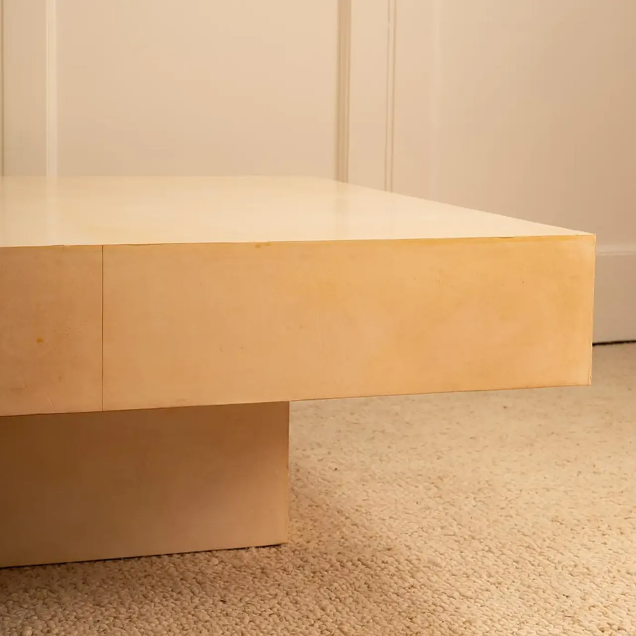 Parchment coffee table, 1970s 3