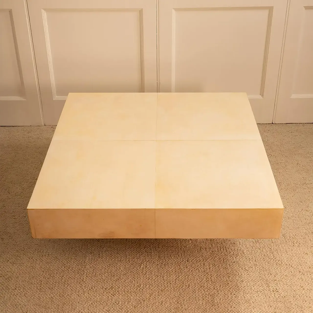 Parchment coffee table, 1970s 4