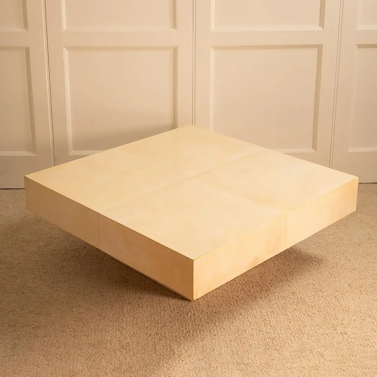 Parchment coffee table, 1970s 6