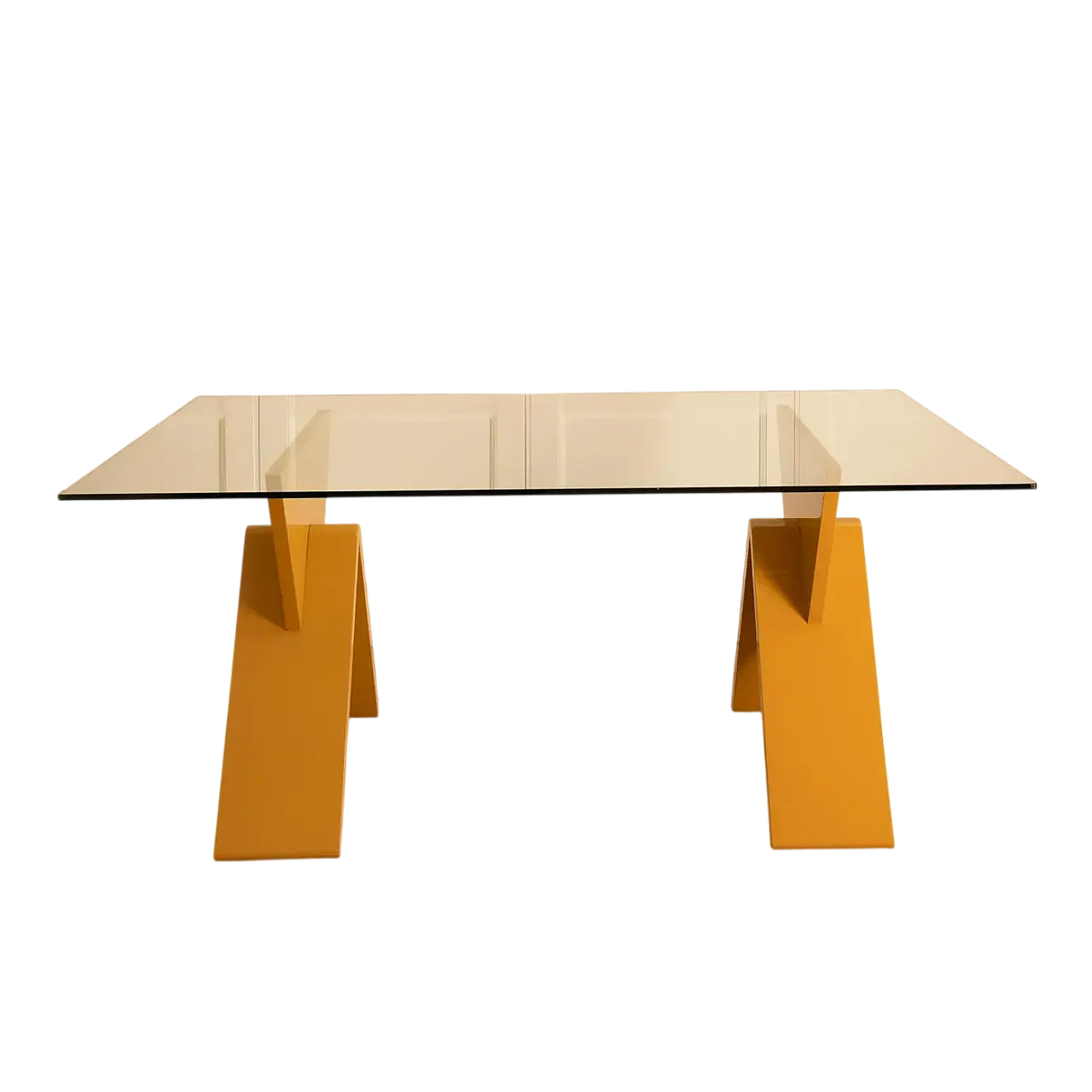 Lacquer and glass table, 1980s 11