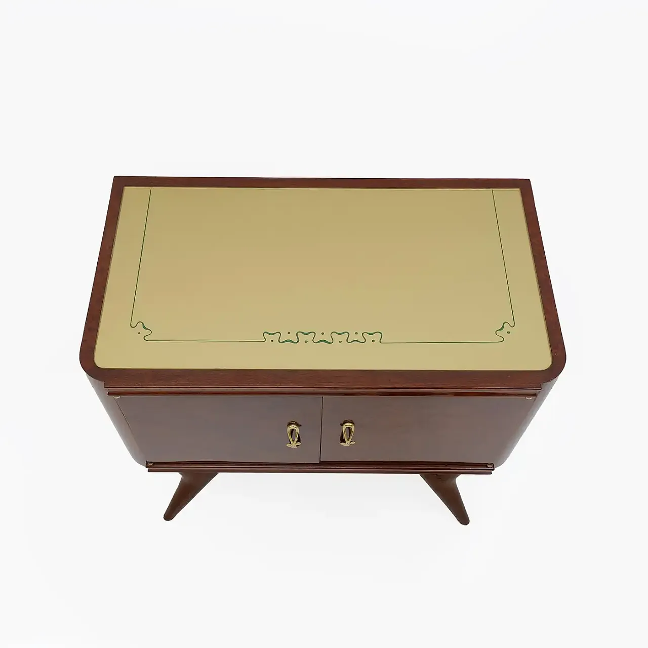 Coppia di comodini in noce e radice di Thuja, anni '50 3