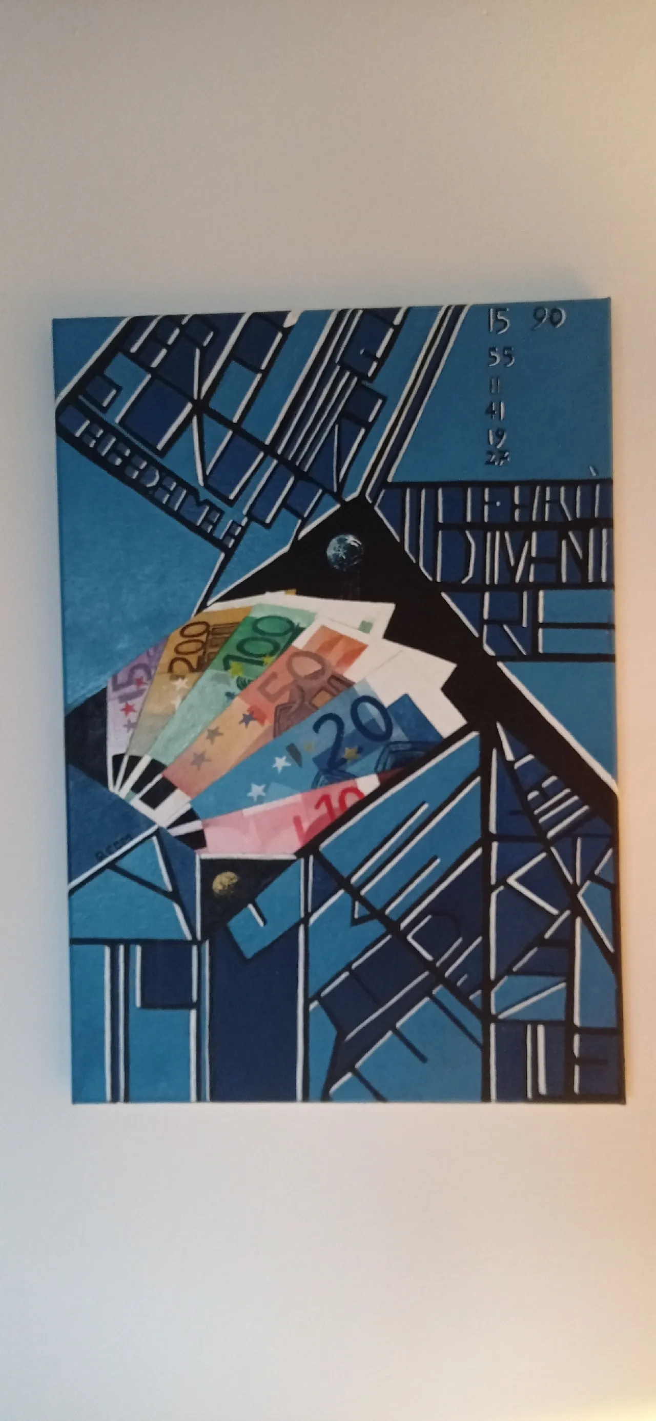 Abstract geometric painting by Giuseppe Cantatore, 2000s 2