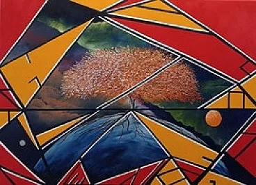 Tree of Life on Earth frame print, 2000s