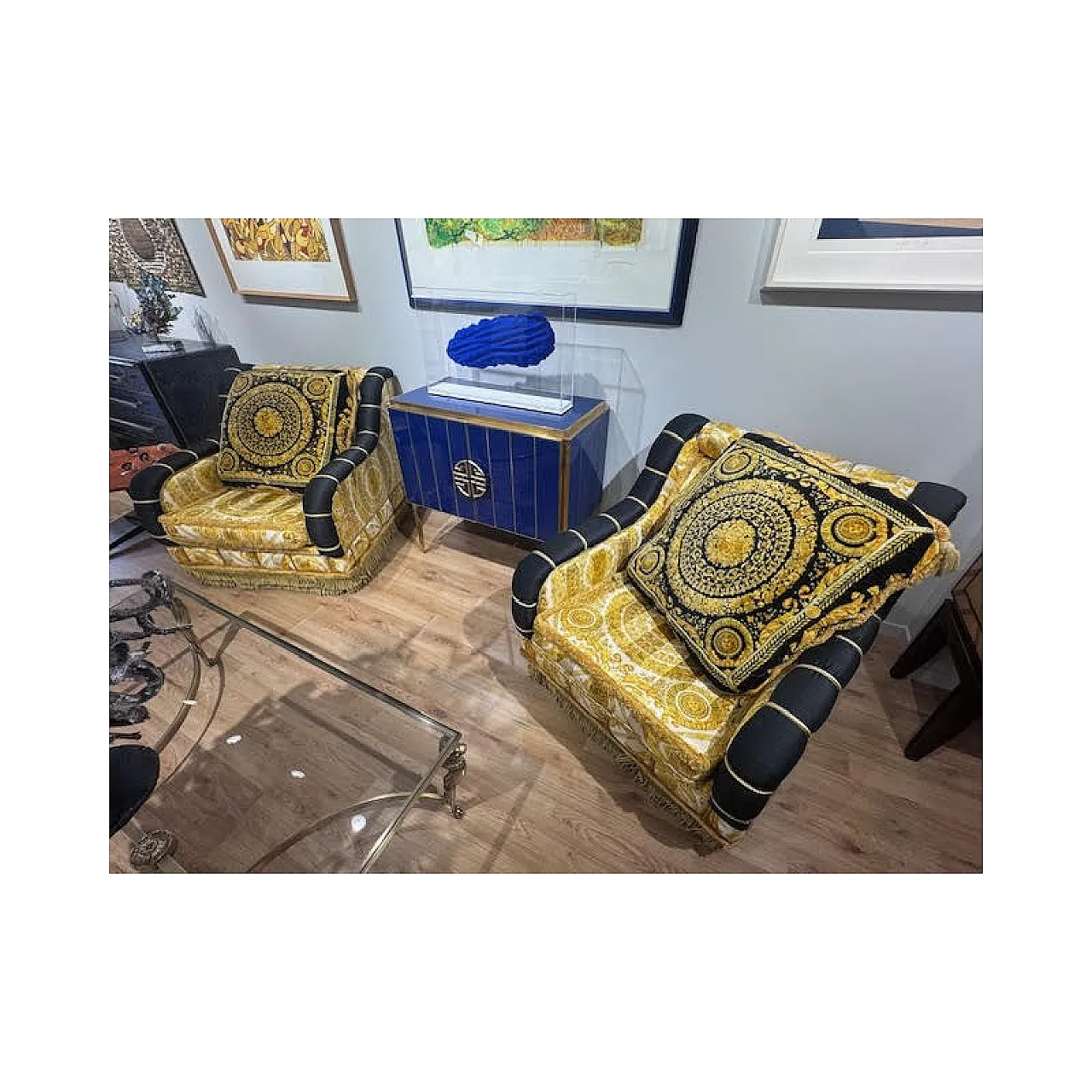 Coppia di poltrone da centro  Gianni Versace, anni '80 6