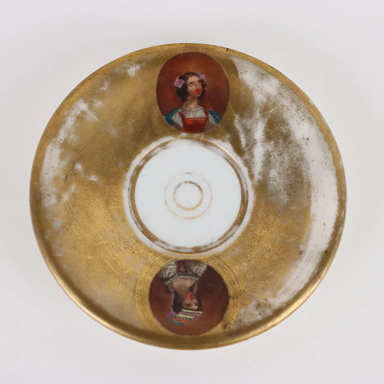 Tazza e piattino Impero in porcellana, '800 6