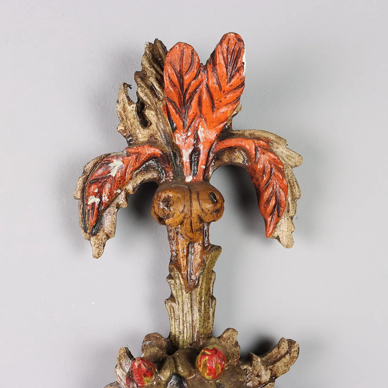 Wood and iron wall sconce, 20th century 3