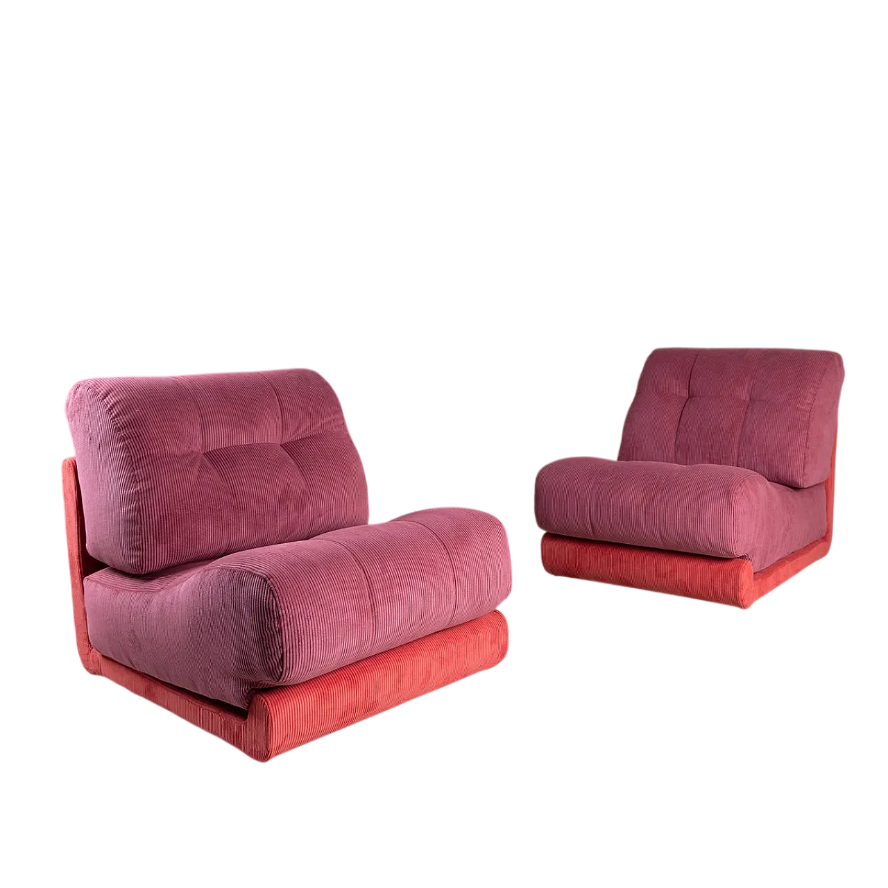 Pair of L2C Lounge Chairs by Guido Faleschini for Mariani, 1970s 13