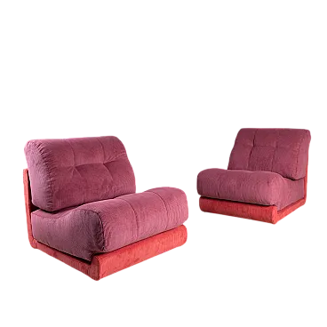 Pair of L2C Lounge Chairs by Guido Faleschini for Mariani, 1970s