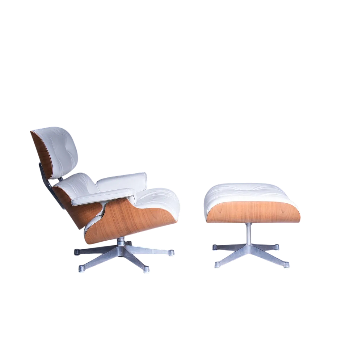 Set of Lounge Chair and Ottoman by Charles & Ray Eames for Vitra, 1950s 13