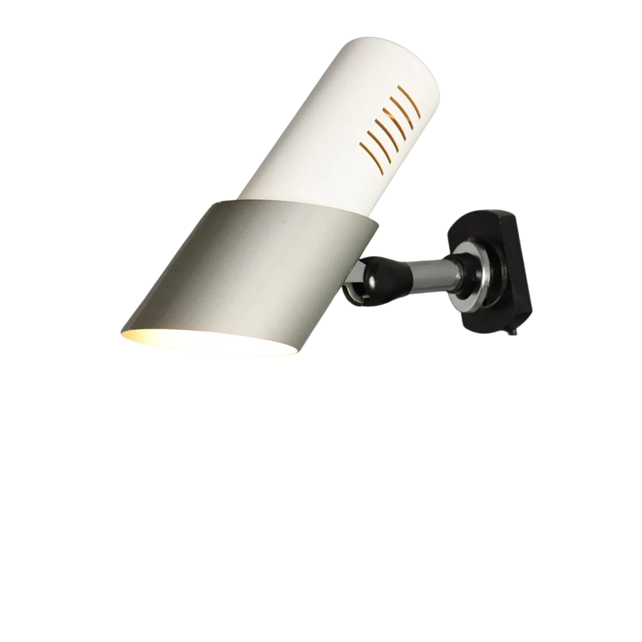 Lampada da parete orientabile in alluminio cromato, anni '70 7