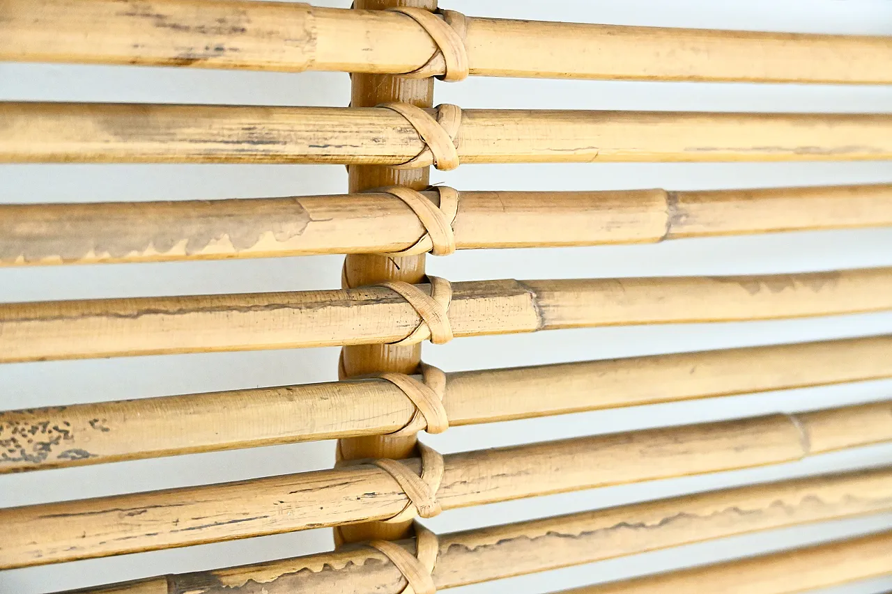 Rastrello per cappotto rattan italiano, anni '60 6