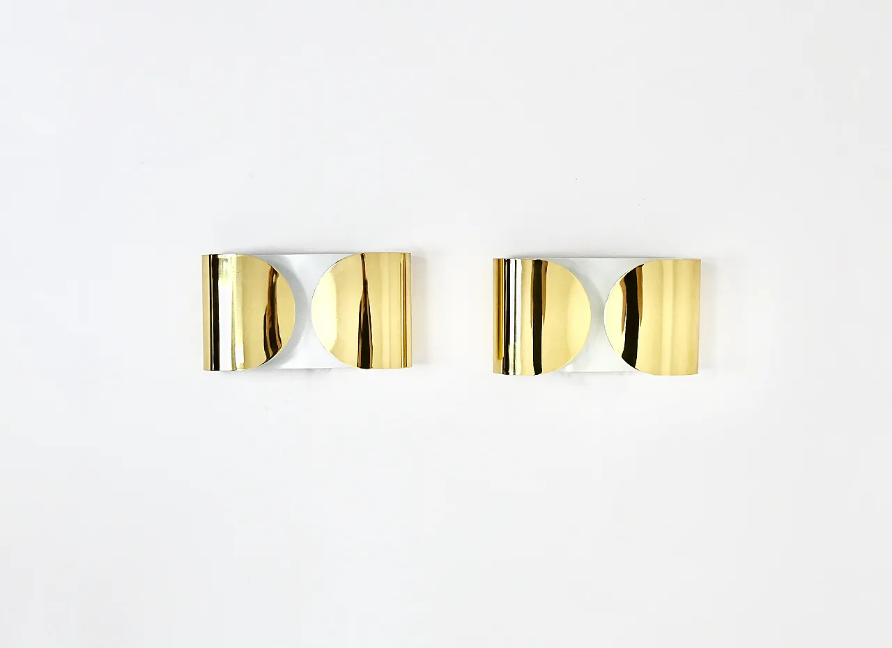 Coppia di appliques Foglio di Tobia e Afra Scarpa per Flos, anni '60 3