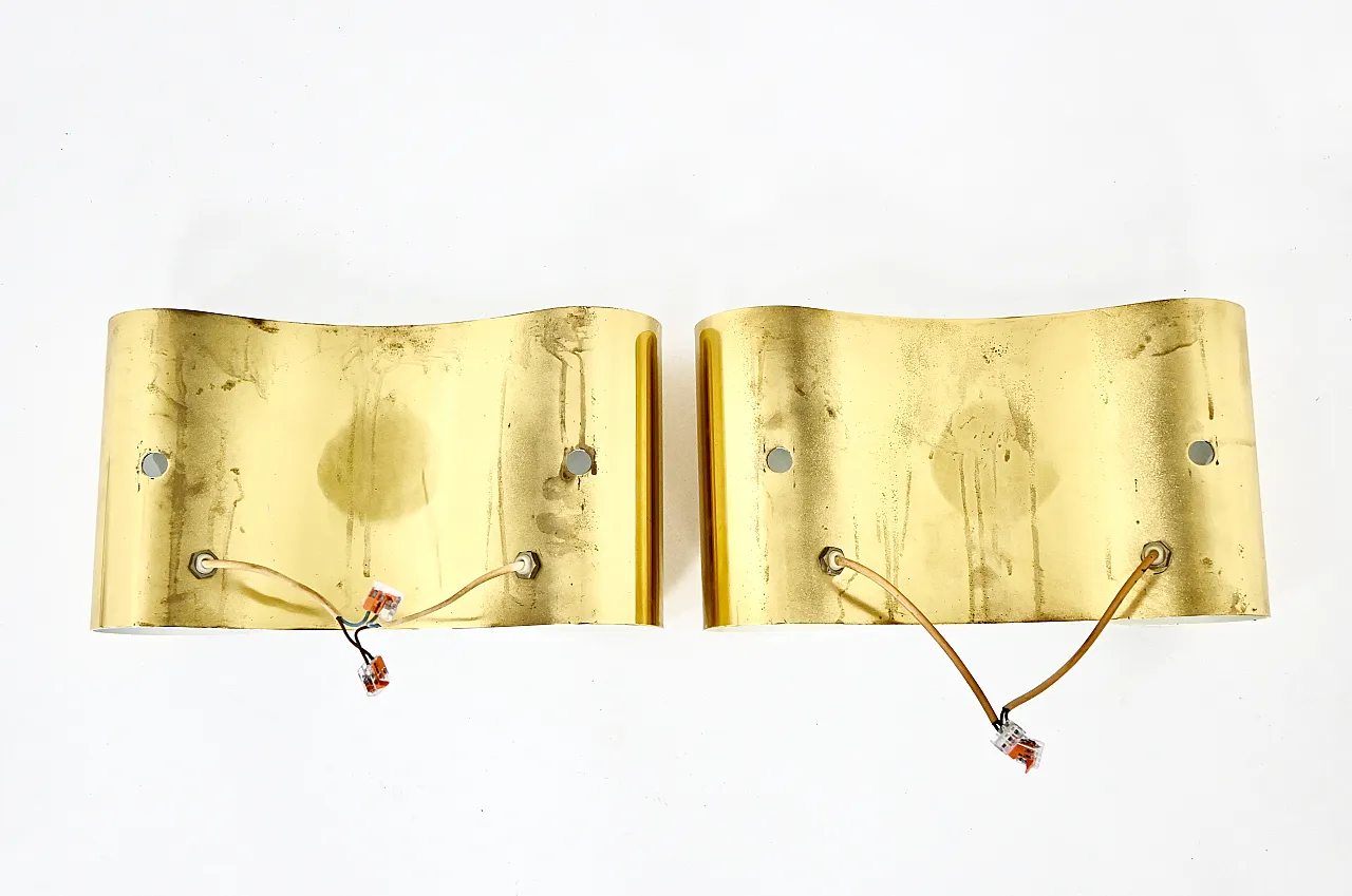 Coppia di appliques Foglio di Tobia e Afra Scarpa per Flos, anni '60 7