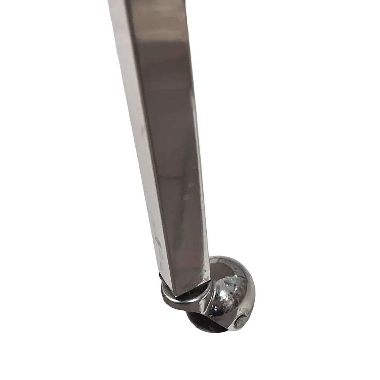 Walnut and steel coffee table, 1970s 4