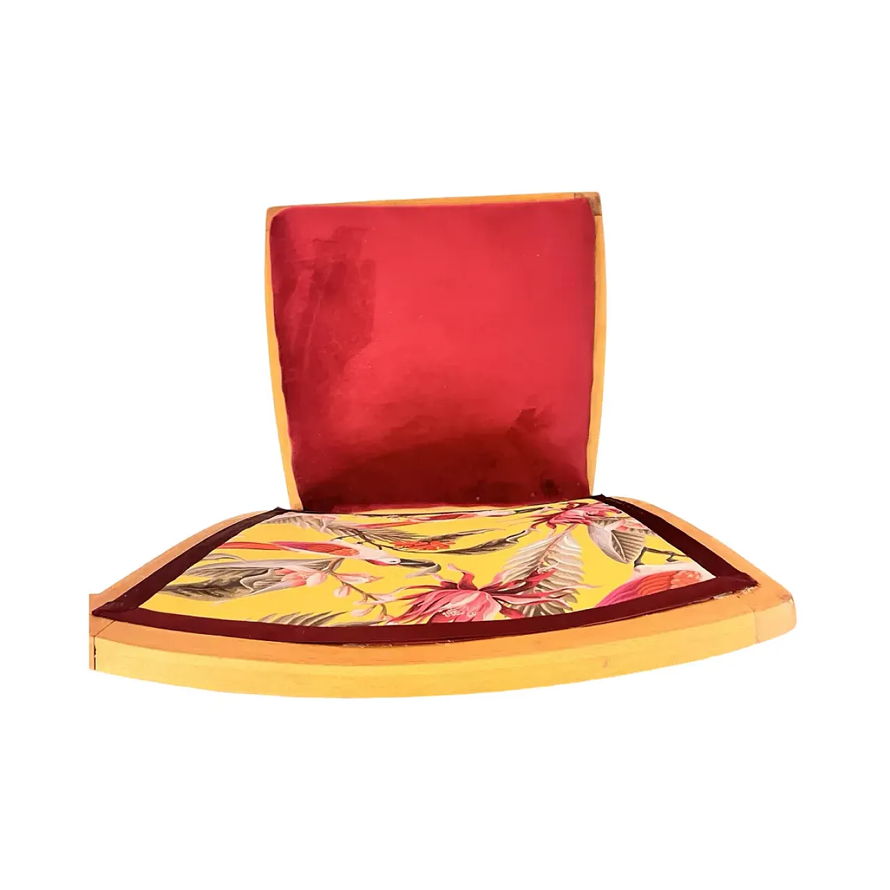 Upholstered wooden chair, 1950s 2