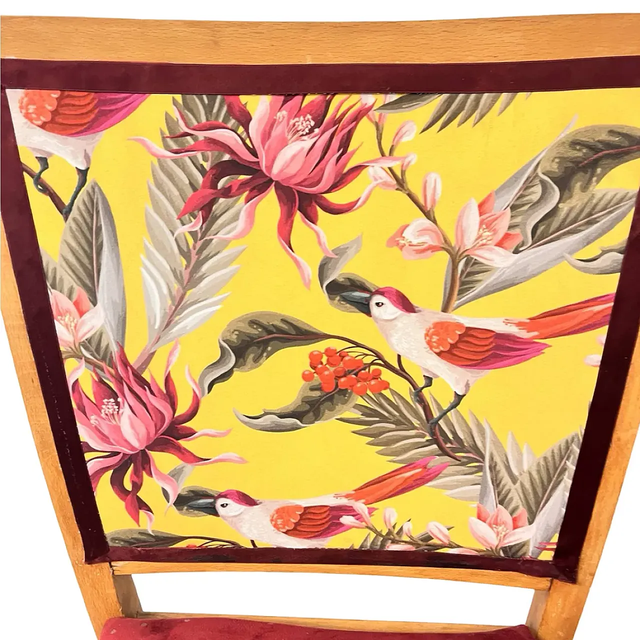 Upholstered wooden chair, 1950s 5