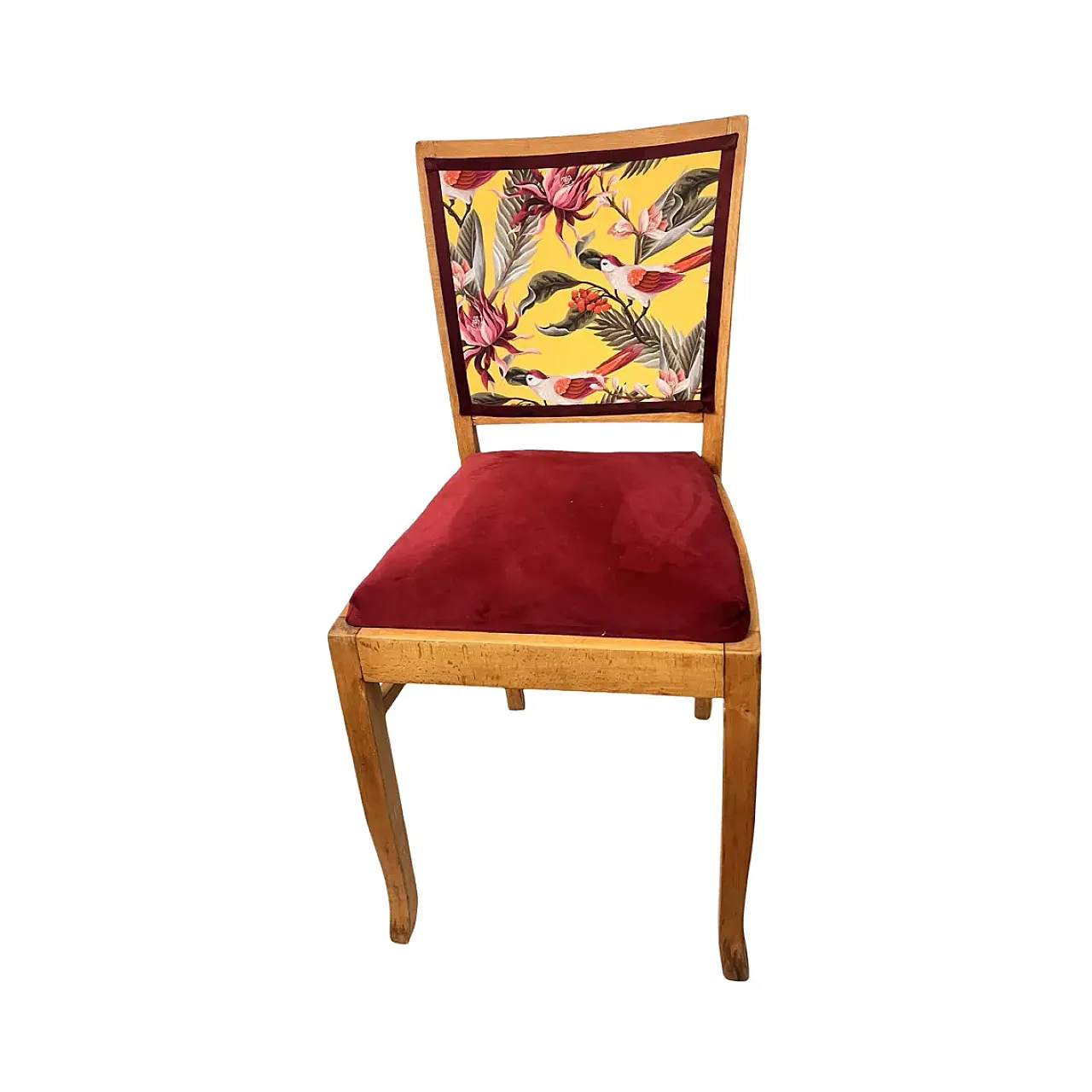 Upholstered wooden chair, 1950s 6