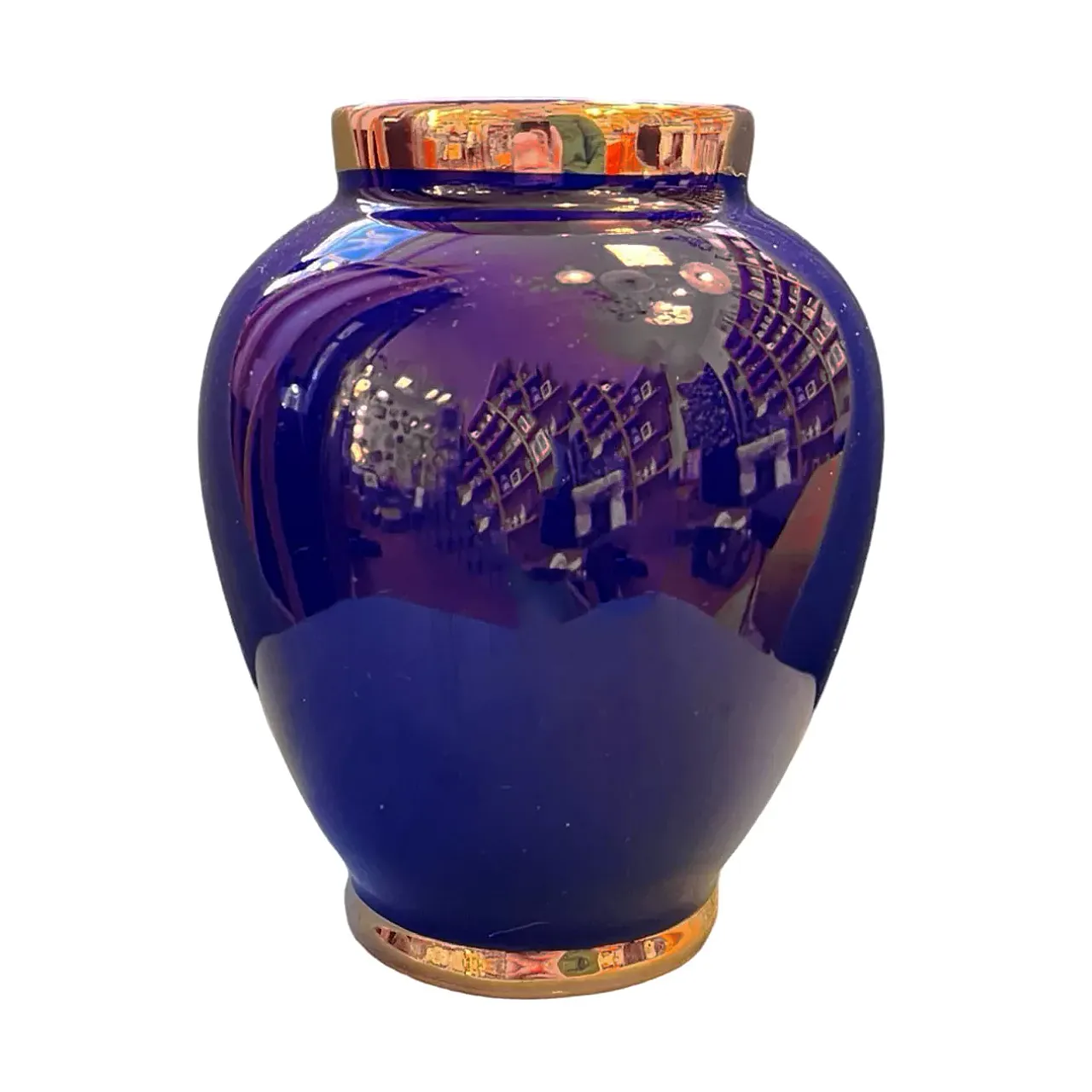 Cobalt blue ceramic vase, 1970s 2