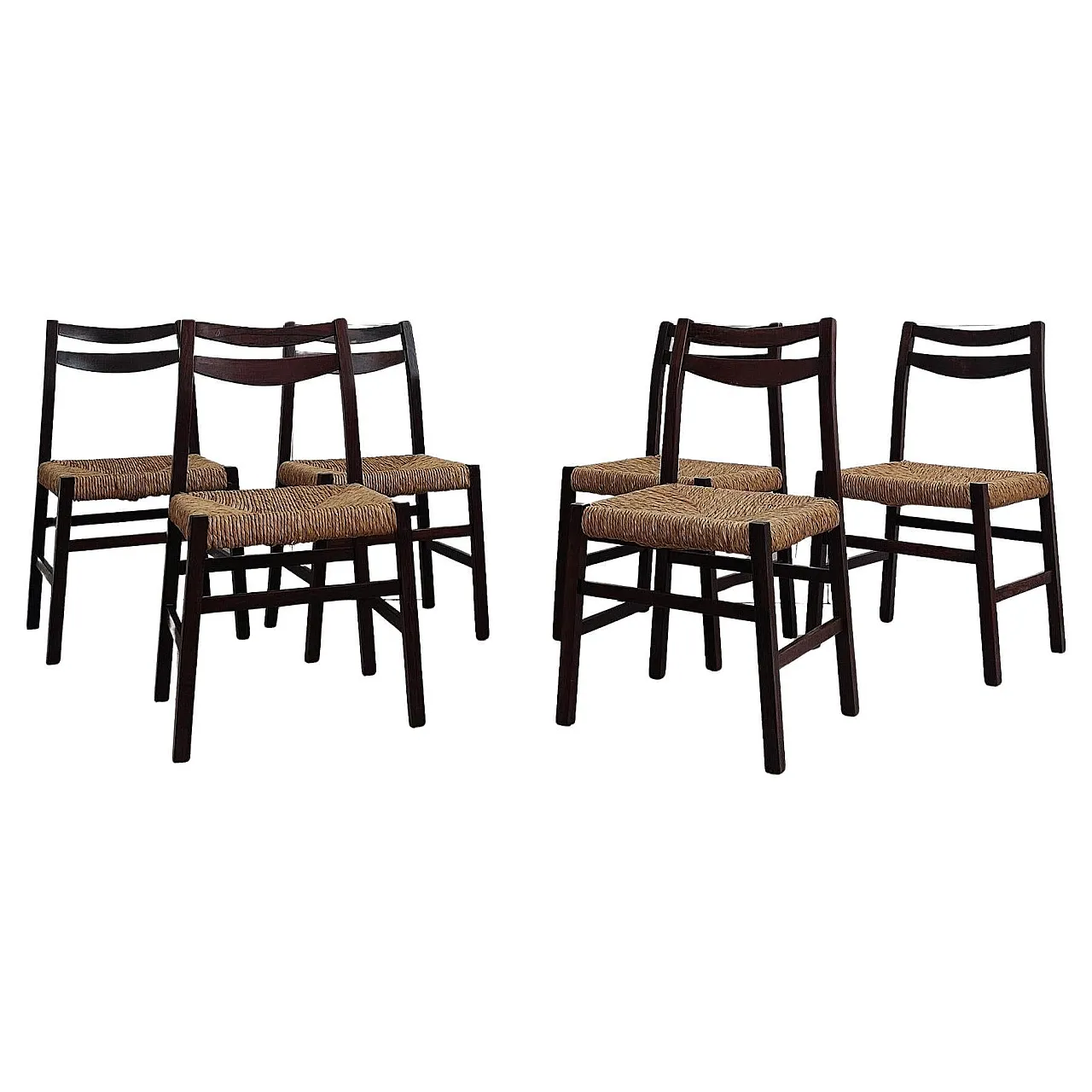 Set of 6 italian chairs - 1960s 1