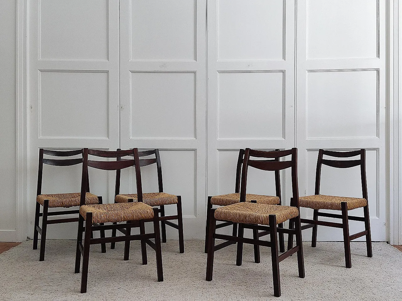 Set of 6 italian chairs - 1960s 9
