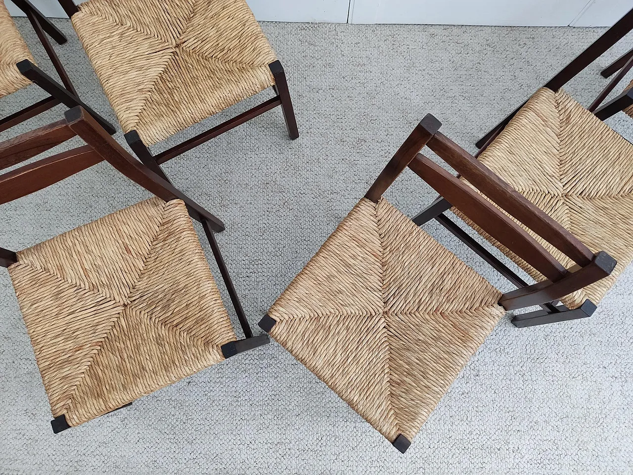 Set of 6 italian chairs - 1960s 10