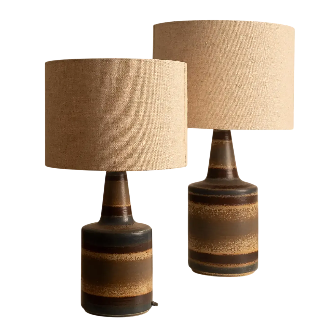 Pair of Soholm Stentoj ceramic lamps, 1960s 5