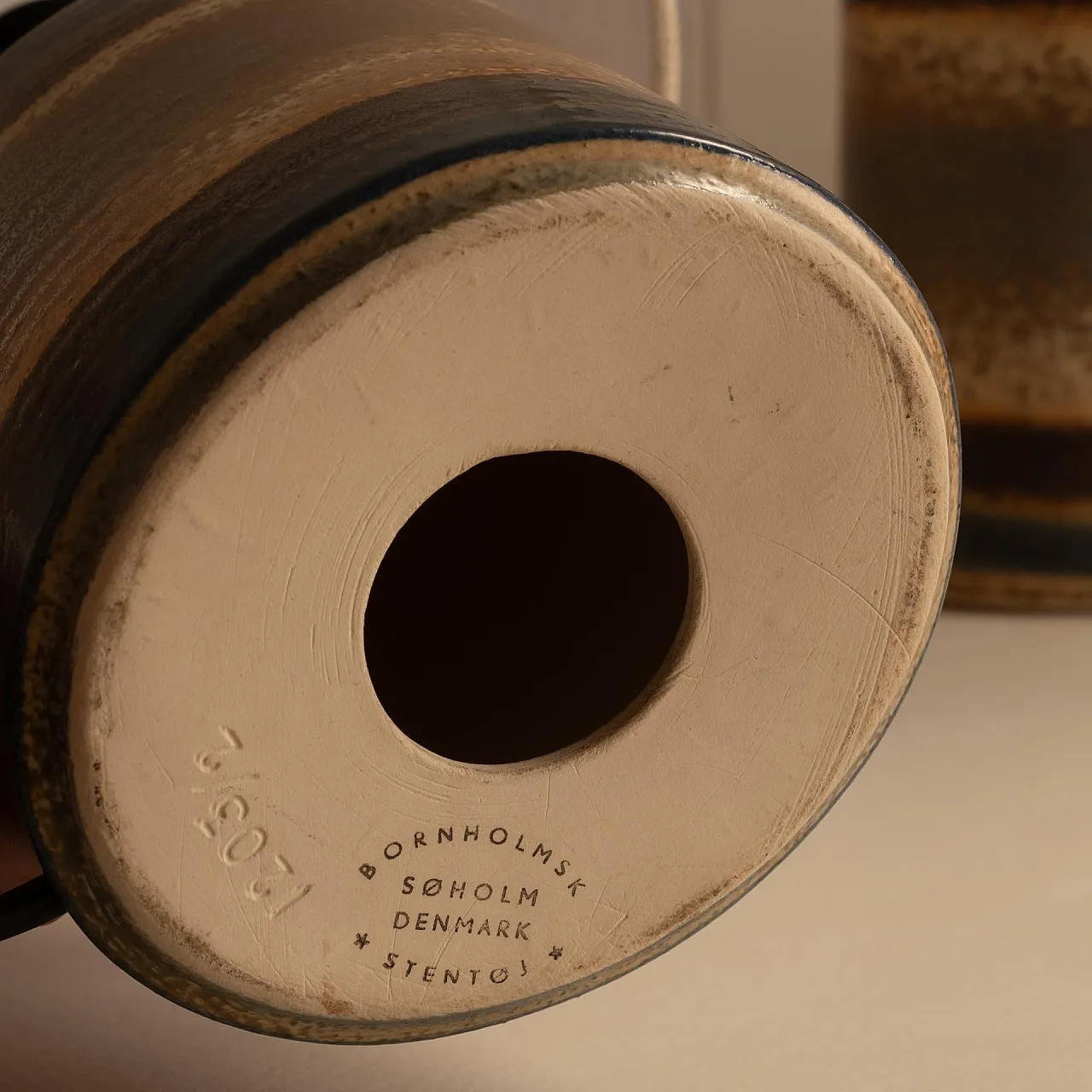 Pair of Soholm Stentoj ceramic lamps - Denmark, 1960s 3