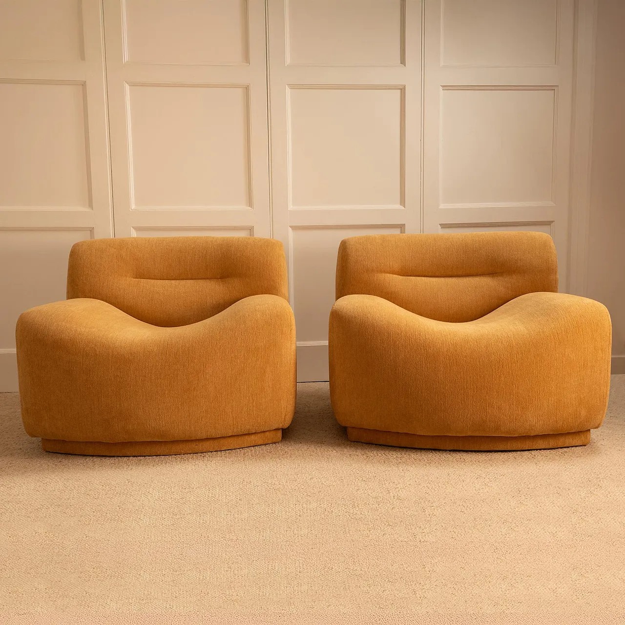 Wavy armchairs - Italian 1970s 9