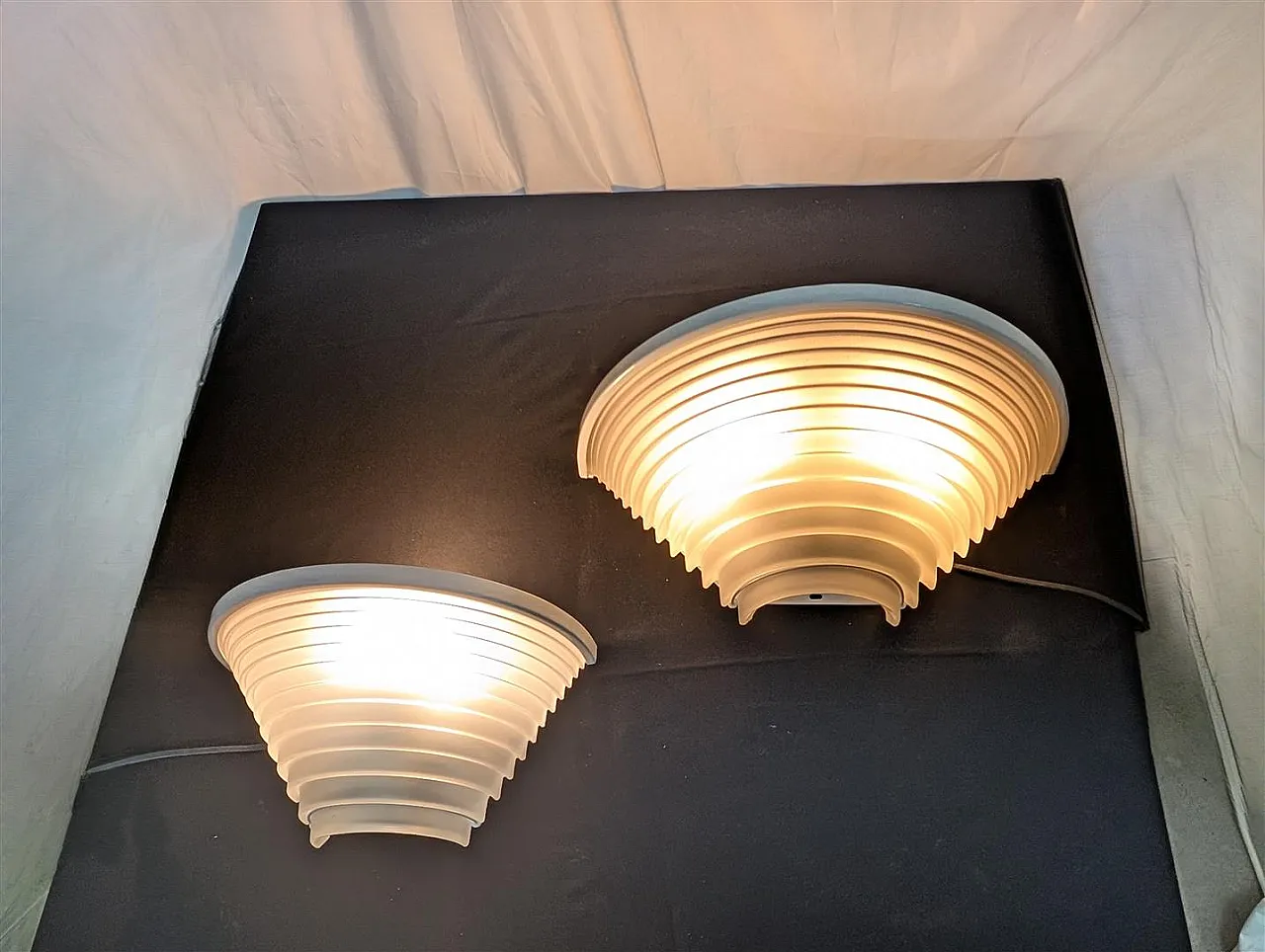 Couple of Applique Egisto by Angelo Mangiarotti for Artemide, 80s 8