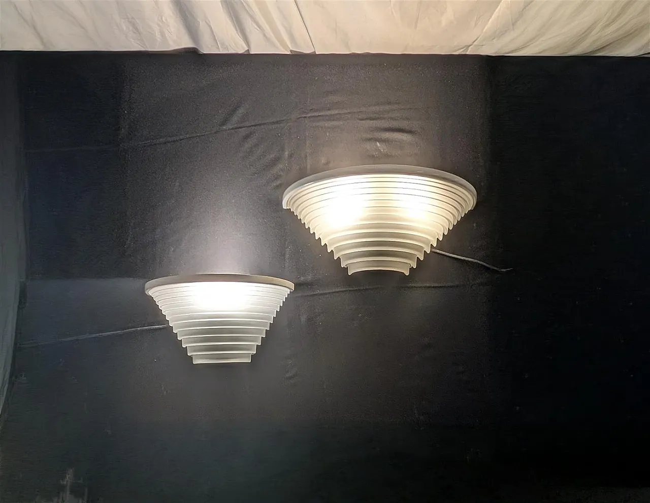 Couple of Applique Egisto by Angelo Mangiarotti for Artemide, 80s 9