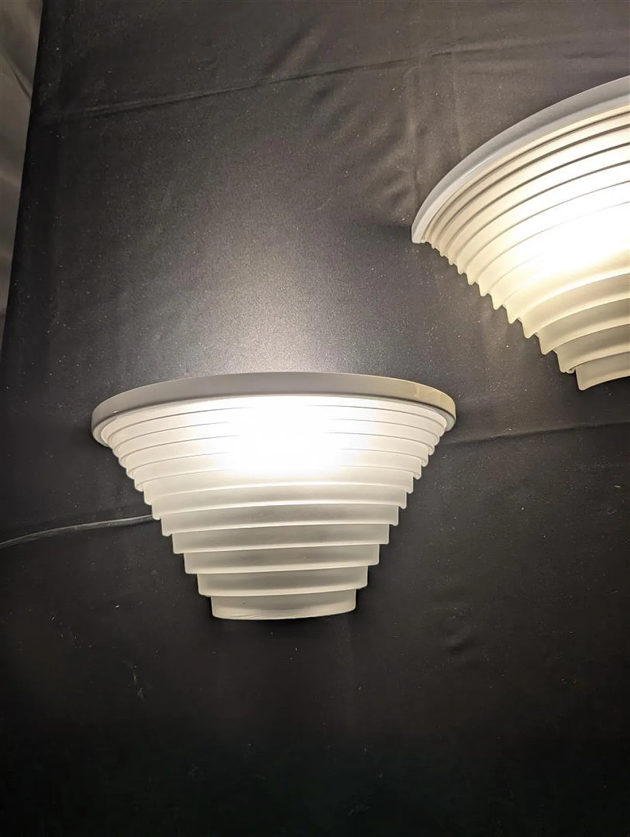 Couple of Applique Egisto by Angelo Mangiarotti for Artemide, 80s 11
