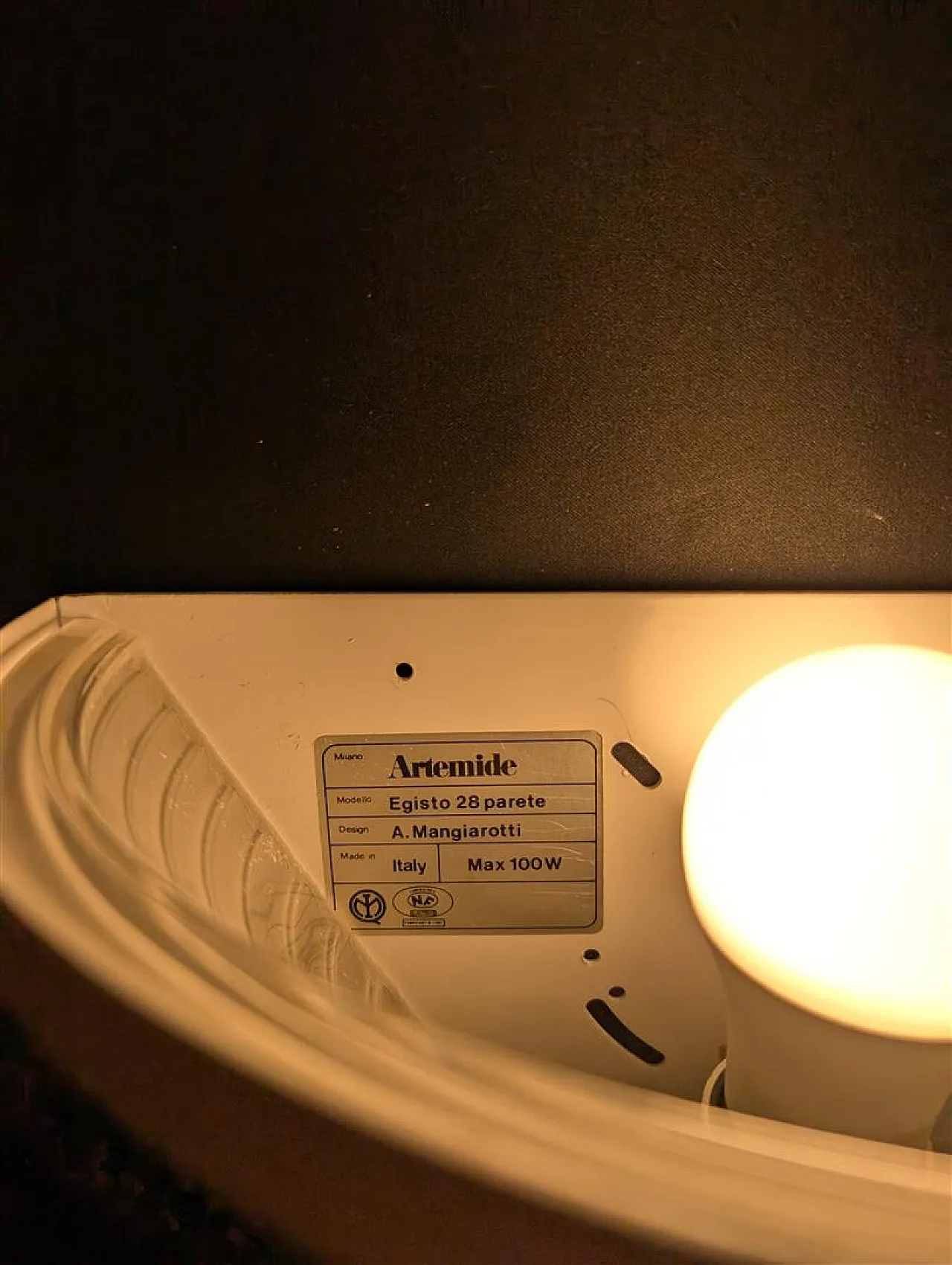 Couple of Applique Egisto by Angelo Mangiarotti for Artemide, 80s 13