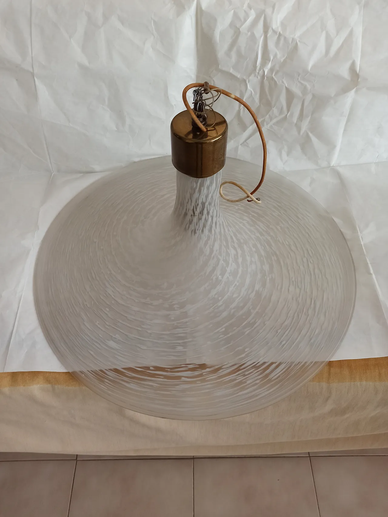 Lampadario A Tromba Murano Anni '70 1