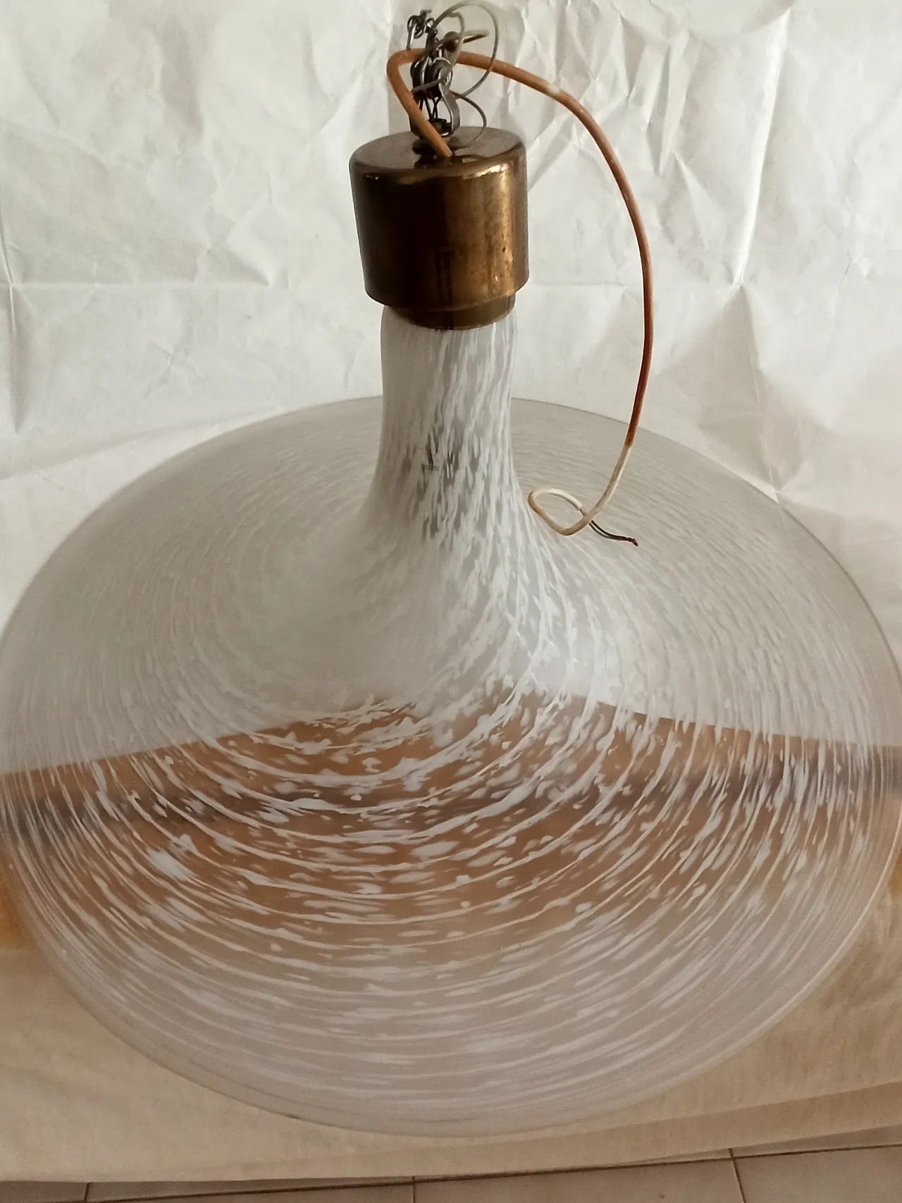 Lampadario A Tromba Murano Anni '70 7